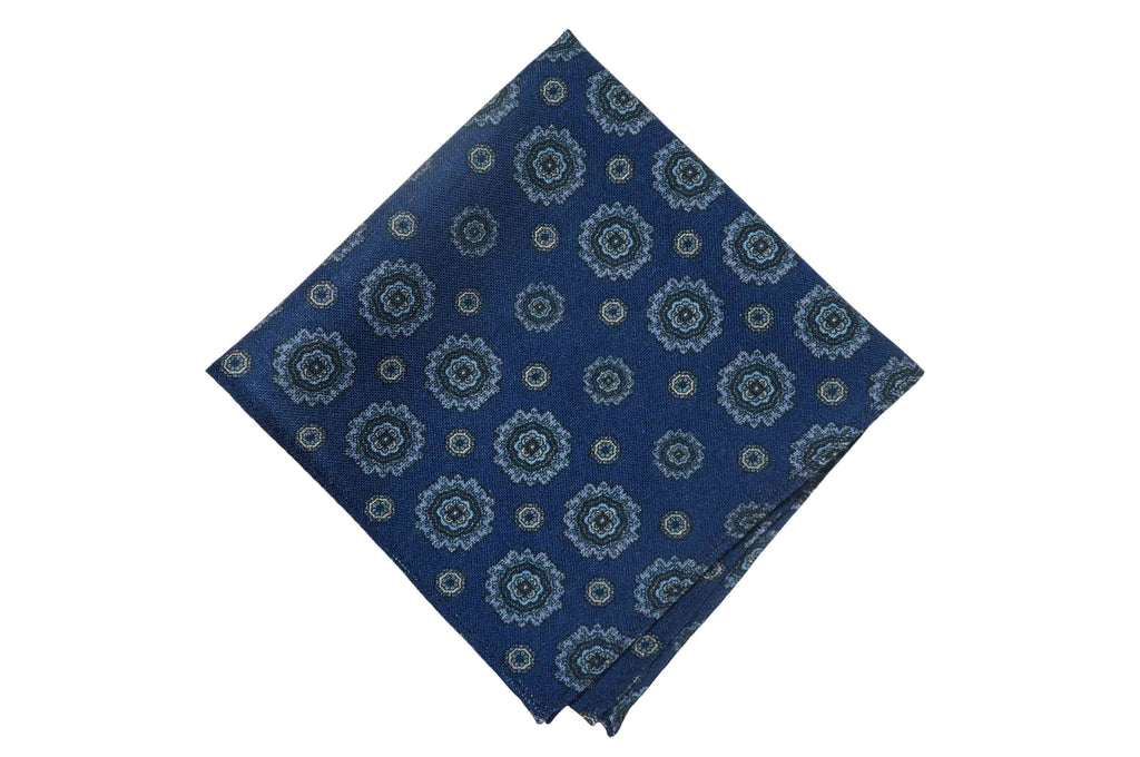 Bedford Navy Wool Pocket Square Bedford Navy Wool Pocket Square