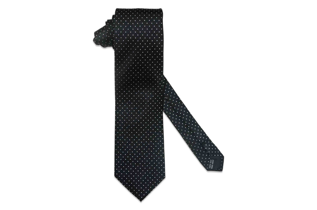 Black Pin Dots Silk Tie Black Pin Dots Silk Tie