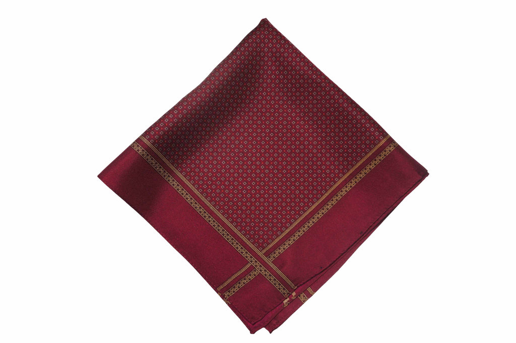 Colchester Burgundy Silk Pocket Square Colchester Burgundy Silk Pocket Square
