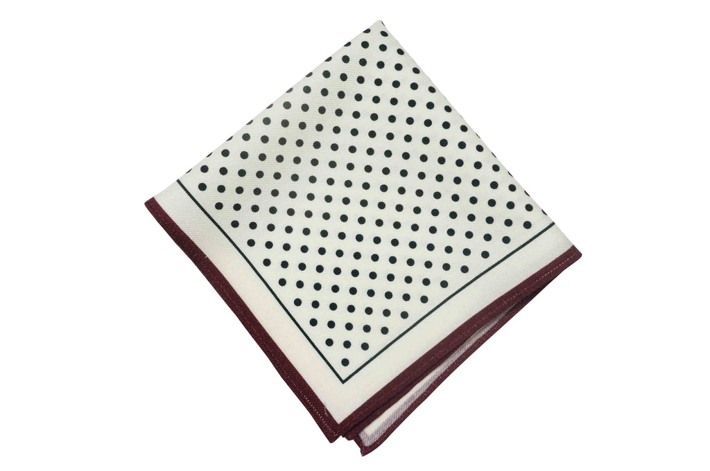 Cream Dots Wool Pocket Square Cream Dots Wool Pocket Square