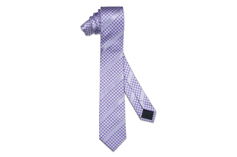 Penzance Purple Silk Skinny Tie