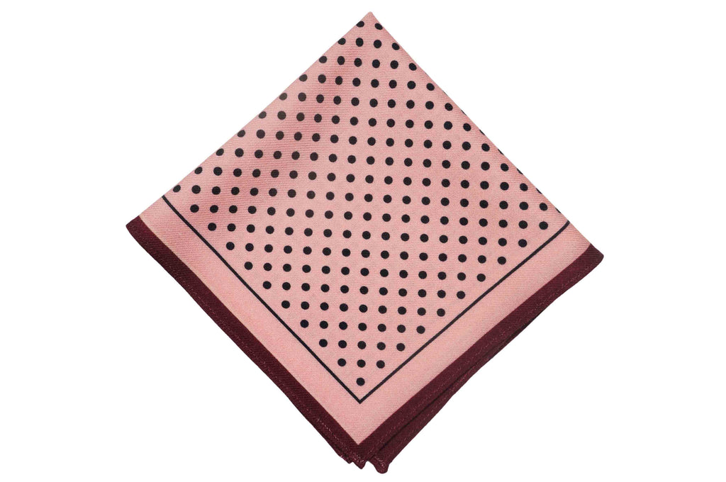 Pink Dots Wool Pocket Square Pink Dots Wool Pocket Square