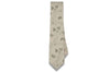 Beige Fade Flowers Cotton Skinny Tie