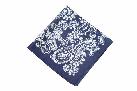 White Burgundy Border Linen Pocket Square