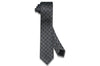 Blue Grey Flowers Silk Skinny Tie
