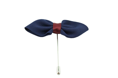 Black White Plaid Lapel Flower