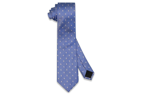 Blue Shades Silk Skinny Tie