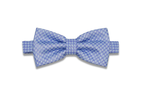 Green Dotted Linen Bow Tie (Pre-Tied)