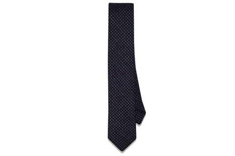Criss Cross Purple Wool Skinny Tie