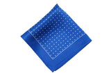 Blue White Dots Silk Pocket Square