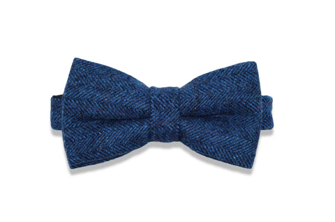 BLUE BERRY CLUES WOOL BOW TIE (pre-tied)