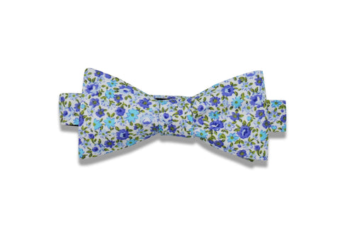 Navy Gold Paisley Cotton Bow Tie (pre-tied)