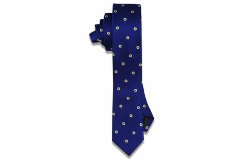 Blue Shades Silk Skinny Tie
