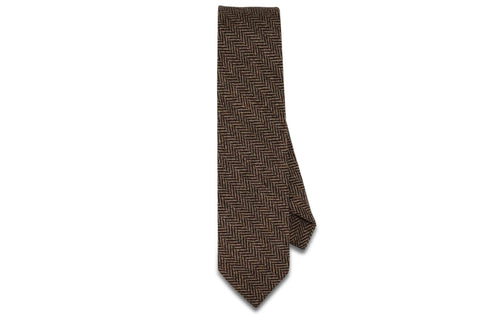Criss Cross Purple Wool Skinny Tie