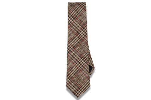 Criss Cross Purple Wool Skinny Tie