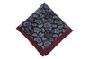 Burg Paisley Wool Pocket Square