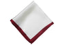 Burgundy Border Silk Pocket Square