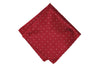 Burgundy Dotted Silk Pocket Square