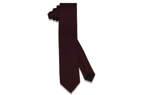 Criss Cross Purple Wool Skinny Tie