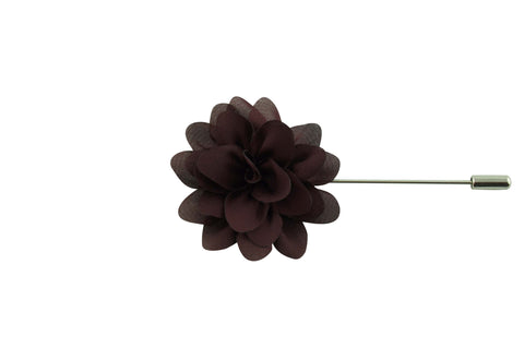 Burgundy Petal Lapel Flower