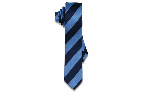 Captain Blue Silk Skinny Tie