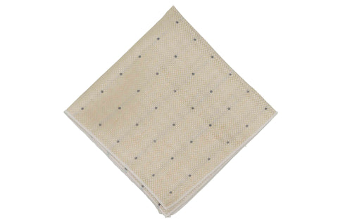 Champagne Web Linen Pocket Square