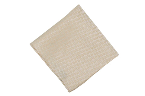 Champagne Web Linen Pocket Square