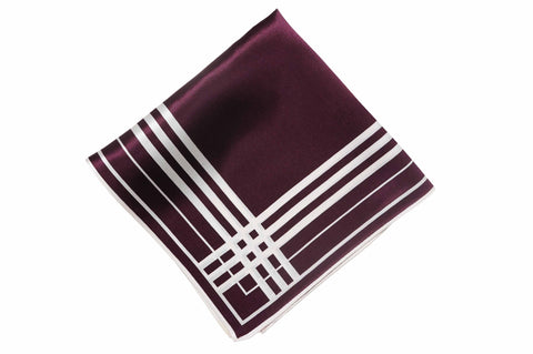 Chesterfield Burgundy Silk Pocket Square