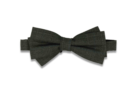 Navy Gold Paisley Cotton Bow Tie (pre-tied)