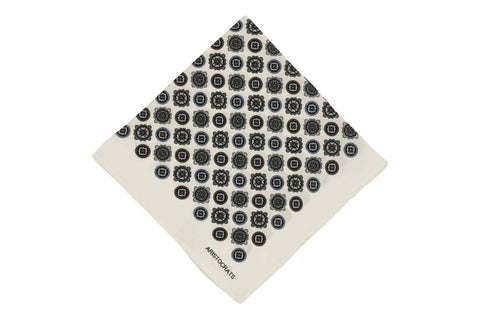 Classy White Silk Pocket Square