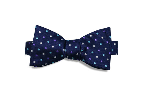 Coloured Dots Silk Bow Tie (self-tie)