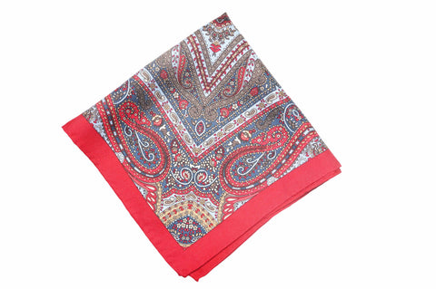Copeland Red Silk Pocket Square