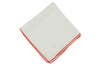 Coral Piping Silk Pocket Square