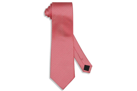 Coral Squares Silk Tie