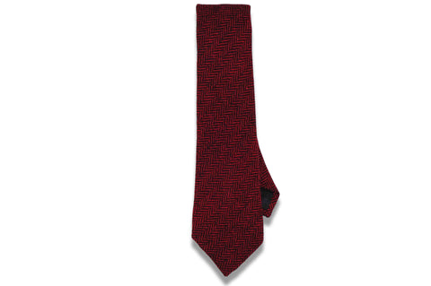 Criss Cross Purple Wool Skinny Tie