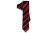 Crimson Stripes Polyester Skinny Tie