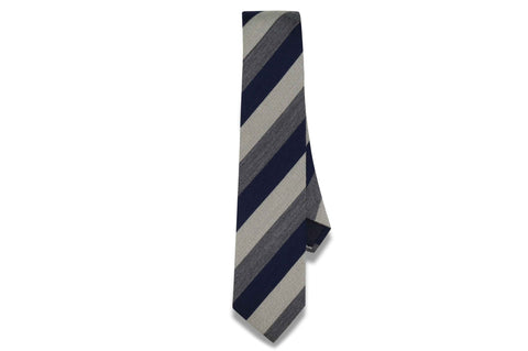 Criss Cross Purple Wool Skinny Tie