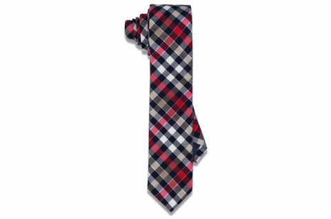 Archie Plaid Cotton Skinny Tie