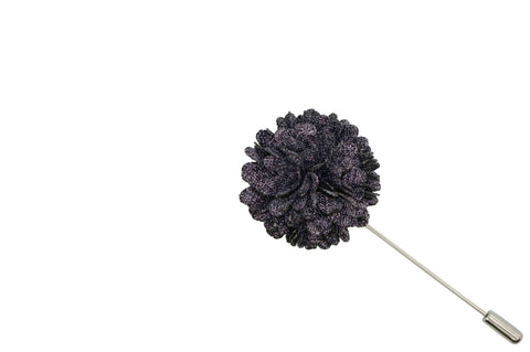 Full Petal Grey Lapel Flower