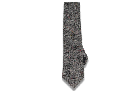 Criss Cross Purple Wool Skinny Tie