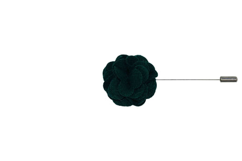 Green Felt Overlay Lapel Flower