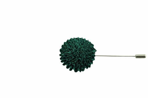 Green Round Lapel Flower