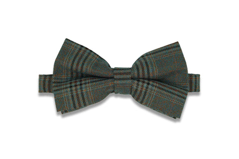 Navy Gold Paisley Cotton Bow Tie (pre-tied)