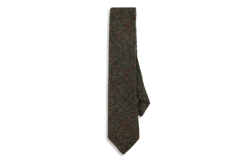Criss Cross Purple Wool Skinny Tie