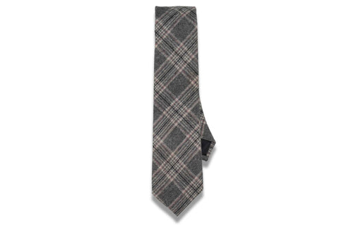 Criss Cross Purple Wool Skinny Tie