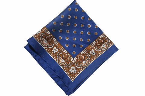 Harlow Navy Silk Pocket Square