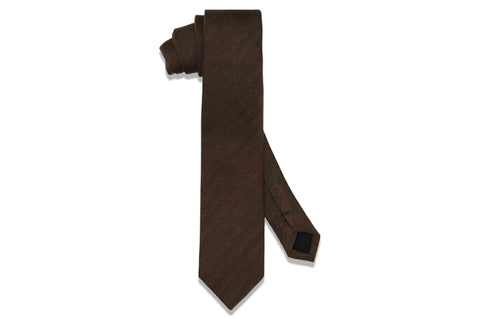 Criss Cross Purple Wool Skinny Tie