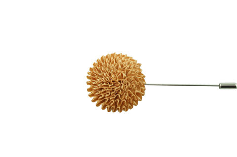 Honey Round Lapel Flower