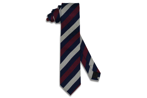 Criss Cross Purple Wool Skinny Tie