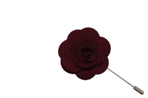 Large Maroon Lapel Flower